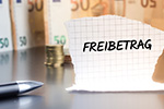 Zettel mit Schriftzug Freibetrag