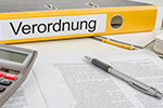 Mappe mit Schriftzug Verordnung